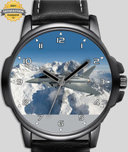 Euro Fighter Patrol In Blue Sky Unique Beautiful Wrist Watch Fast Post - £41.70 GBP