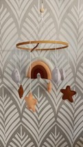 Baby Crib Mobile Rainbow Star Feather Felt Boho Nursery DéCor Brown Crea... - $248.42 MXN