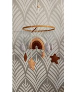 Baby Crib Mobile Rainbow Star Feather Felt Boho Nursery DéCor Brown Crea... - €11,33 EUR