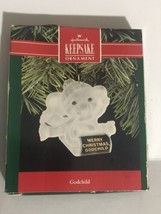 Vintage Hallmark Merry Christmas Godchild 1990 Christmas Decoration XM1 - £7.11 GBP