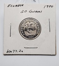 Ecuador Coin ~ 20 Cent 1980 Km#77.2a - $1.97