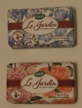 Dalan Le Jardin Luxury Bar Soap Lot of 2 Freesia/Sweet Pea +Orchid/Lily 7oz NEW - £14.62 GBP
