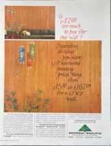 1963 Georgia Pacific Vintage Print Ad Retro Hardwood Panelling Advertise... - $14.45