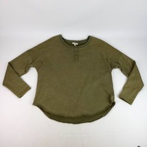 Umgee Women&#39;s Top Long Sleeve Olive Green Pull Over Medium  - $25.73