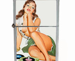  Pin Up Girl Records Rs1 Flip Top Dual Torch Lighter Wind Resistant - $16.78