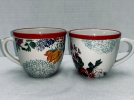 Set of 2 Pioneer Woman Stoneware Country Garden Floral Coffee Tea Mug Cup 16 Oz - £14.46 GBP