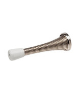 4 in. Satin Nickel Long Spring Door Stop (2-Pack) - £7.50 GBP