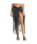 Echo Tissue Weight Ruana Swim Coverup Sarong Scarf OS Black Charcoal NWT - $19.00