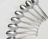 Oneida Fluted Rose Oval Soup Spoons Thor 7 1/8&quot; Lot of 8 - $29.39