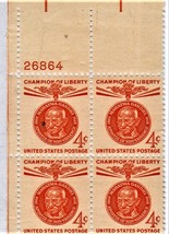 U.S. Stamp, Champion of Liberty: Mahatma Gandhi Plate Block. 1961  8 Cent stamps - £1.75 GBP