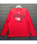 Maryland Terrapins Under Armour Red Pullover Longsleeve Shirt Size XL He... - £15.12 GBP