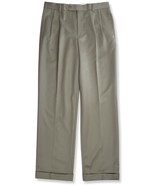 Brooks Brothers Mens Green Madison Fit Pleated Wool Pants 32W x 34L BB-2175 - $103.95