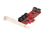 StarTech.com SATA PCIe Card - 10 Port PCIe SATA Expansion Card - 6Gbps -... - $172.99