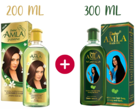 Dabur Amla Jasmine Hair Oil 200ml + Dabur Amla Original 300ml | زيت شعر ... - £26.96 GBP