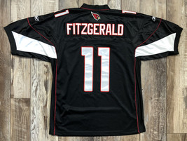 Larry Fitzgerald #11 Arizona Cardinals Reebok On Field Jersey Black Size 52 - £70.99 GBP