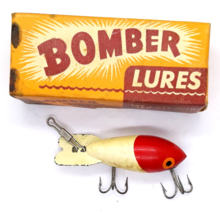 Bomber Red &amp; White Wood Fishing Lure Shoe Eyelet Cups - Original Box &amp; P... - $39.99