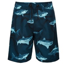 Ideology Boys 6 Blue Shark Print Drawstring Waist Swimming Trunks NWT - £13.19 GBP
