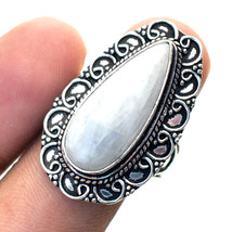 Rainbow Moonstone Vintage Style Gemstone Christmas Gift Ring Jewelry 9&quot; SA 1775 - $6.49