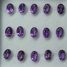 Natural Amethyst African Oval Facet Cut 7X5mm Heather Purple Color SI1 Clarity L - £3.13 GBP