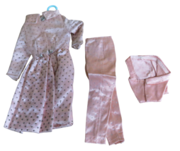 Vintage Barbie PAK Pink Satin Glitter Mix N Match Pants Blouse Shell 1963 - $905.79 MXN