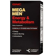 GNC Mega Men Metabolismo and Energy Multi Vitamins - 90 Caplets - £15.41 GBP