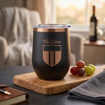 McGinn Irish Coat of Arms Stemless Wine Travel Tumbler - $27.44