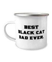 Reusable Black Cat 12oz Camper Mug, Best Black Cat Dad Ever, Present For... - £15.59 GBP