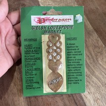 Vintage Welsh Love Spoon 2 Hearts Magnet NEW, Sealed! 3.5” Long - $283.44 MXN