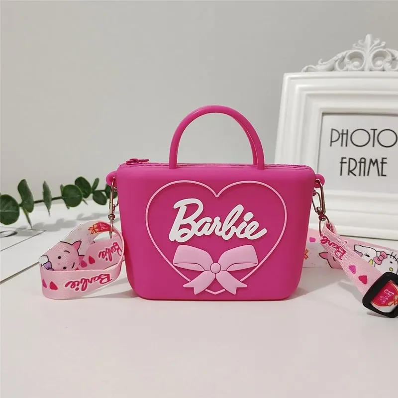 Barbie Women Shoulder Bag Girls Fashion Mini Heart-shaped Crossbody Bag ... - $17.20