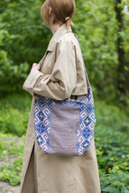 Handmade Women&#39;s Burlap Bag, Crossbody Bag, Ethnic Hobo Bag Style Crossbody Bag. - £63.86 GBP
