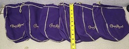 CROWN ROYAL PURPLE BAG 9&quot; WITH DRAW STRING -  Lot Of 6 - $464.99 MXN