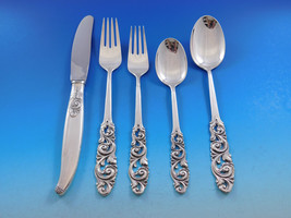 Tele by Mylius Brodrene 830 Silver Flatware Set Service 40 pcs Norwegian Pierced - $6,065.73 CAD