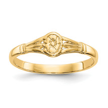 14K Gold Polished Oval Baby Ring K5792 - $159.47
