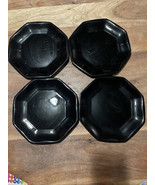 Arcoroc - Octime Black - Octagon - 7&quot; Salad Plates - FOUR - 4 - 7 1/8&quot;  ... - $31.51 CAD