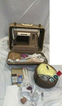 Working Vintage 1955 Singer Sewing Machine 301A With Petal Button Holer And More - £248.70 GBP