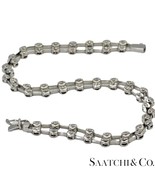 18K (750) White Gold Two Row Tennis Bracelet - 1.4 Ct Natural White Diamond - $3,524.40