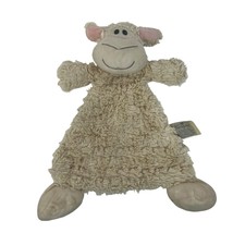 Demdaco Nat &amp; Jules Plush Sheep Lamb Lovey Beige Security Blanket Rattle - £9.35 GBP