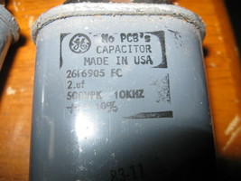 Vintage Can GE Capacitor / No PCB'S 2 uf / 500 vpk / 10 khz / # 26F6905 FC - $30.39