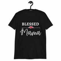 Blessed Mama T-Shirt Mother Mom Mommy Grandma Women Idea T Shirt Navy - $19.59+