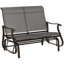 Grey Patio Glider Bench: 2-Person Outdoor Swing - $212.99