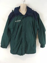 Columbia Mens M Green Fleece Lined Metal Snap Zipper Close Nylon Parka - $28.71