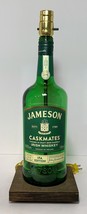 Jameson Irish Whiskey 1.75L Caskmates Ipa Bottle Table Lamp Bar Light Wood Base - £44.69 GBP