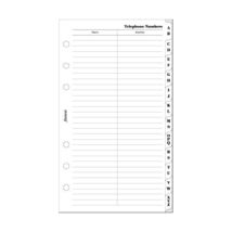 Filofax Personal A-Z Slimline Index White Name and Telephone Numbers  - $18.00