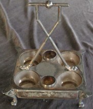 Beautiful Antique Silver Plate Footed Condiment Stand - GORGEOUS DETAIL ... - $89.09