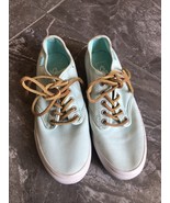 Vans Women&#39;s Canvas Sneakers Light Mint Green Lace Up Size 7.5 - $21.65