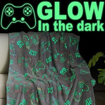 Glow In The Dark Blanket Game Controller Throw Gamer Gift Toys For Kids Boys Tee - £39.31 GBP
