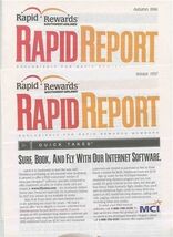 Southwest Airlines Autumn 1996 Winter 1997 Rapid Rewards 2 Issues  - $15.84