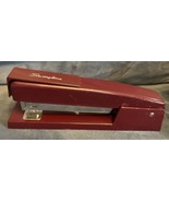 Vtg Swingline Stapler 747, Burgundy Maroon with white logo inscribed - £19.29 GBP