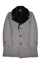 Vintage John Wanamaker Coat Mens 40 Wool Houndstooth Lined Overcoat - £75.05 GBP