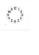 3- 3/4&quot; Diameter Clock Dial Face Cardstock ROMAN &amp; ARABIC - £3.35 GBP